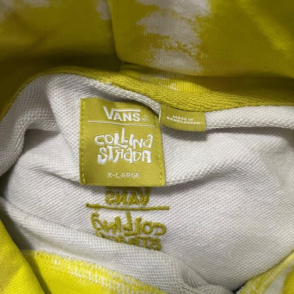 VANS x Collina Strada Oversized Hoodie XL UNISEX Green Tie Dye Pullover Sweater - Picture 5 of 7